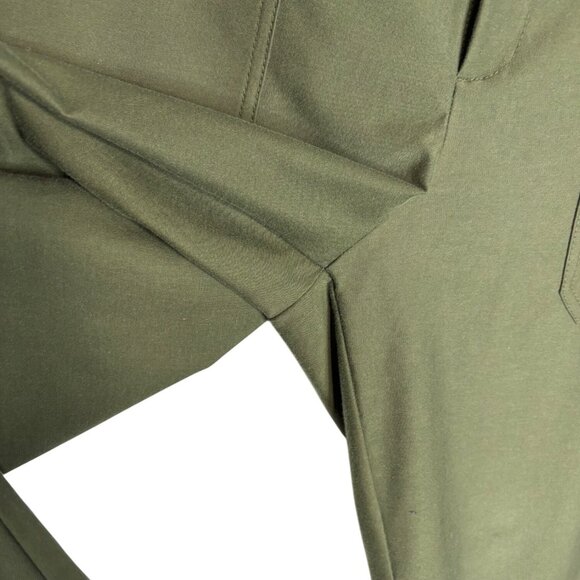 Athleta Skyline High Rise Barrel Leg Pant Aspen Olive-sz 14 Petite - Picture 7 of 12